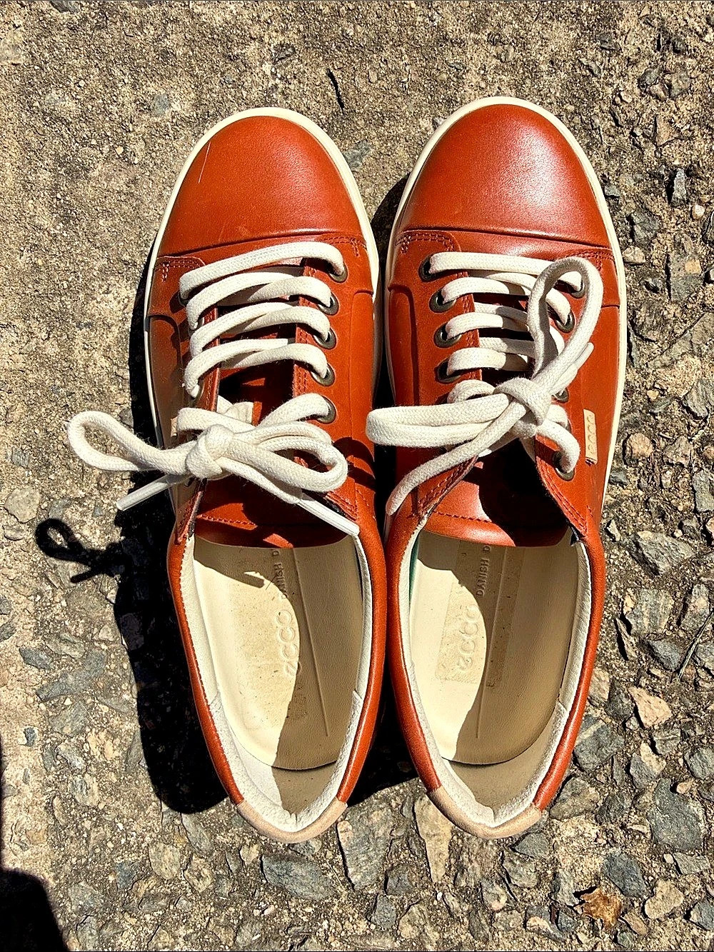 Ecco danish design brown leather shoes